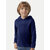Boys Solid Navy Hooded Sweatshirt