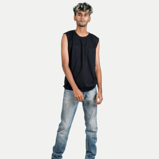                       Mens black Tank Top                                              