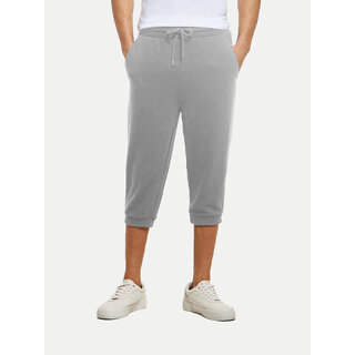 Mens Grey melange 3/4 Shorts