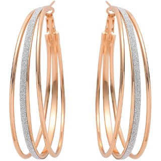 Gold and Silver Design Circular Hoop Earring. Gold and Silver Design Circular Hoop Earring.