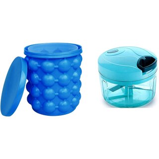                       ZuZu Silicone ice cube maker Ice Bucket With Fruit Or Vegetable Chopper                                              