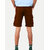 Mens Brown Solid Stylish Cargo Shorts