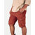 Men Brown Carduroy Cargo Cargo Shorts
