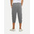 Mens Grey melange 3/4 Shorts