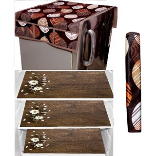 REVEXO Plastic Floral Pattern Fridge Covers REVEXO Plastic Floral Pattern Fridge Covers