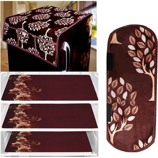 REVEXO Plastic Floral Pattern Fridge Covers REVEXO Plastic Floral Pattern Fridge Covers