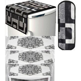 REVEXO Polyester Floral Pattern Fridge Covers REVEXO Polyester Floral Pattern Fridge Covers