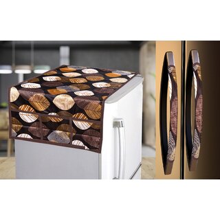                       REVEXO Polyester Floral Pattern Fridge Covers                                              