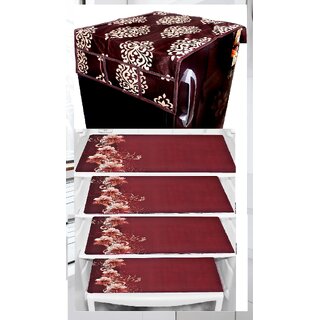 REVEXO Polyester Floral Pattern Fridge Covers REVEXO Polyester Floral Pattern Fridge Covers