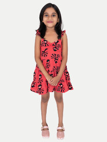 Girls Red Ruffled Dress