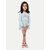 Girls Skyblue Printed Sweat Frock