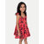 Girls Red Ruffled Dress