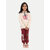 Girls Beige Printed Sweat Hoodie