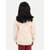 Girls Beige Printed Sweat Hoodie