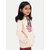 Girls Beige Printed Sweat Hoodie