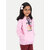 Girls Pink Printed Sweat Hoodie