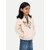 Girls Beige Printed Sweat Hoodie
