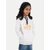 Girls White Printed Sweat Hoodie