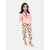 Girls Pink Printed Sweat Hoodie