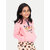 Girls Pink Printed Sweat Hoodie