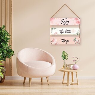                       EJA Art Enjoy Little Things Size (14 x 12 inch) Wall Hanger for Living Room | Bedroom | Office | Gift | Wall Hanging For Home Decoration |Wall Hangings                                              