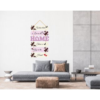                       EJA Art When There Is Love In The Home There Is Joy In The Heart Size (24 x 12 inch) Wall Hanger for Living Room | Bedroom | Office | Gift | Wall Hanging For Home Decoration |Wall Hangings                                              