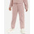 Girls Baby Pink Solid Jogger