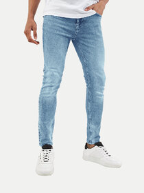 Mens Skinny Fit Light Blue Denim Pants