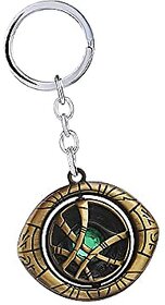 Crazygol Metal Doctor Strange Eye Of Agamotto Marvel Keychains (Rotating Keychain) In Golden Color