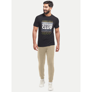                       Mens Beige Solid Jogger                                              