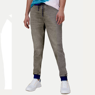                       Mens Charcoal Denim Joggers                                              