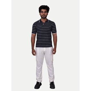 Mens Off White Solid Stylish Cargo Pants Mens Off White Solid Stylish Cargo Pants