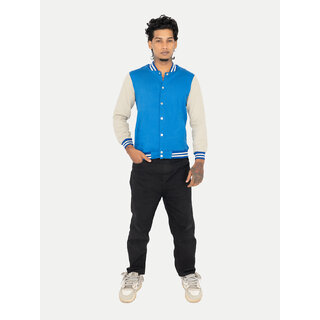 Mens  Royal Blue Ribbed Golf Jacket