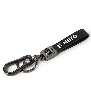                       Zyzta Imported Leather/Metal Bikes Key Chain With Hook Compatible With Hero Bikes Scooters Men/Women Bikes Cars Keychain Key Ring Pack Of 1                                              