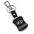 Techpro Leather Chrome Key Chain Key Ring Compatible Scooter And Bikes (Hyundai) Burgundy