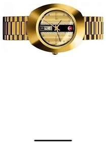 RADD Gold Dialstar Analogue Men's Watch (Gold Dial Gold Colored Strap)