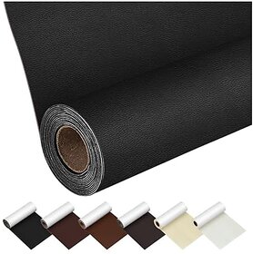 24X24 Inch Leather Black Self Adhesive Waterproof PVC for Sofas Jackets Furniture