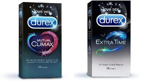 Durex Extra Time Condom  Pack of 2- 20 Condoms(102)