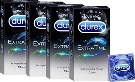 Durex Extra Time Condom  Pack of 4- 40 Condoms(104)