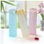 (Pack of 3) Square Frosted Transparent Bottle Juice Leak-proof Travel Water Bottle Plastic Water Bottle Drinking Water Bottle Plastic (Multicolour)