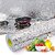 Kitchen Backsplash Wallpaper Stickers Peel  &  Stick Aluminum Foil Wall Paper Self-Adhesive Oil Proof Waterproof Sticker for Kitchen Walls Cabinets Drawers Shelves Heat Resistant Washable Wallpaper