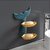 Beautiful Fish Shape Soap Dish Case Holder Mermaid Double Layer Soap Draining Tray Dish Soap Holder Soap Bar Box Dish Container Case Soap Holder Wall-Mounted (Pack of 1)