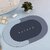 Lina Trading 19 x 31 Non Slip Shower Mat Durable Floor Mat for Toilet Bath Room Oval Blue