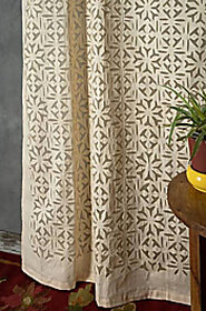 Applique Cotton Curtains