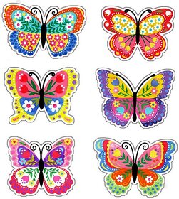 Bindian 3D Creative Magnetic Butterfly Fridge Magnet Pack Of 6(Multicolor) Fridge Magnet Pack Of 6