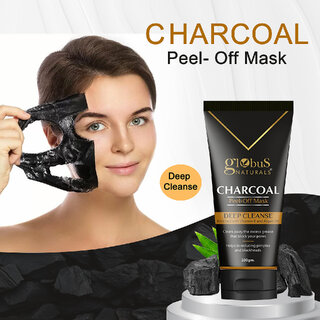                       Globus Naturals Activated Charcoal Peel Off Mask for Women 100g                                              
