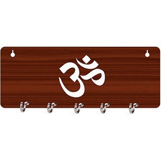                       MDF Key Holder For Wall Decor Wood_Mkh16 Wood Key Holder (5 Hooks)                                              