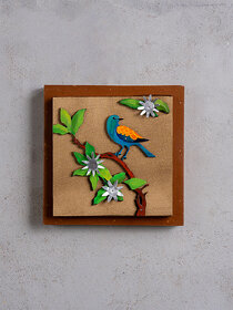 Blue Bird With Flower