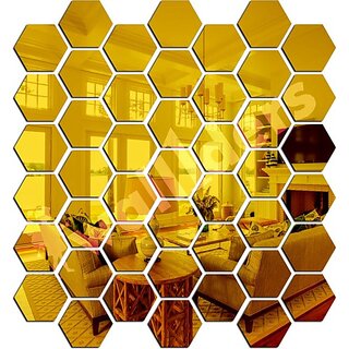 45 Hexagon Hexagon Mirror Wall Stickers, 3D Mirror Stickers, 3D Mirror Stickers For Wall Large Size, 3D Acrylic Stickers. Self Adhesive Sticker (Pack Of 1) Decorative Mirror 45 Hexagon Hexagon Mirror Wall Stickers, 3D Mirror Stickers, 3D Mirror Stickers For Wall Large Size, 3D Acrylic Stickers. Self Adhesive Sticker (Pack Of 1) Decorative Mirror
