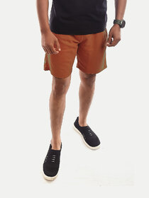 Men Brick Red Solid stylish casual shorts